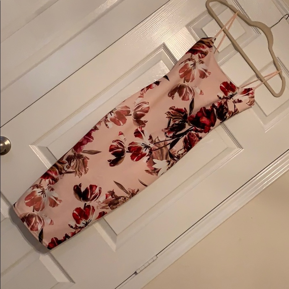 Floral bodycon midi dress